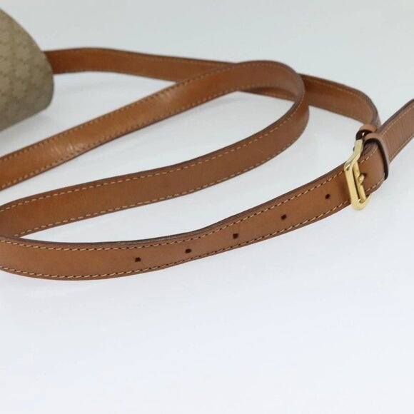 CELINE Macadam Canvas Shoulder Bag PVC Beige Gold Auth 119185 - Picture 8 of 16